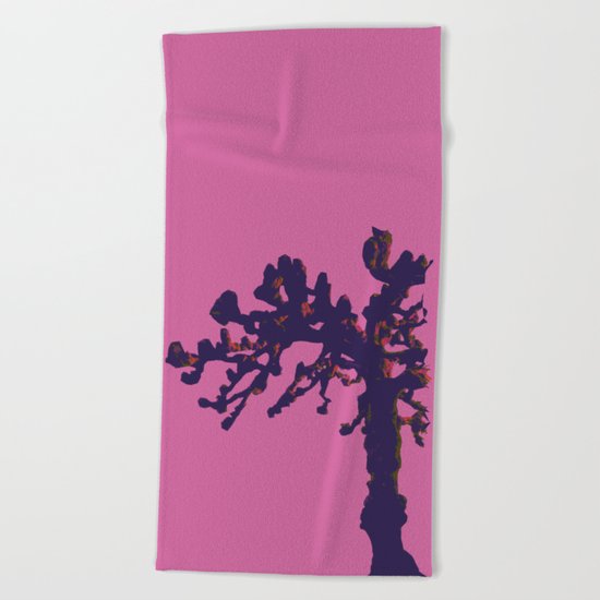 pop winter tree Beach Towel