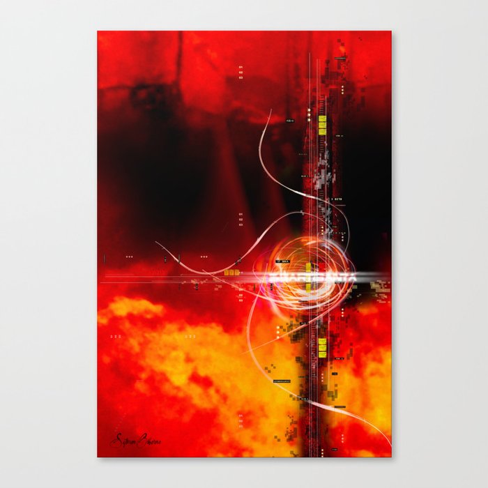 Flaming Texture Canvas Print
