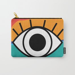 Bright Rainbow Eye Design Carry-All Pouch