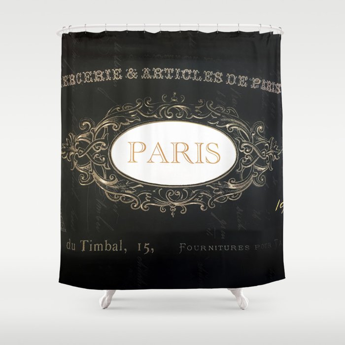 Paris Black White Gold Typography Home Decor Shower Curtain By Paris Black White Gold Typography Home Decor Shower Curtain By Kathyfornal Society6