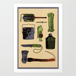 Survival Gear  Art Print