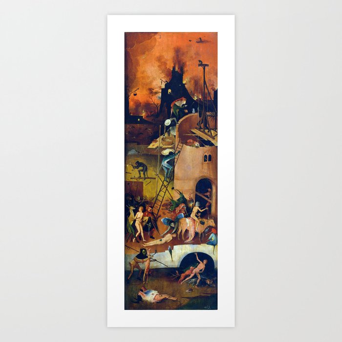 Hieronymus Bosch "The Haywain Triptych" right panel Art Print