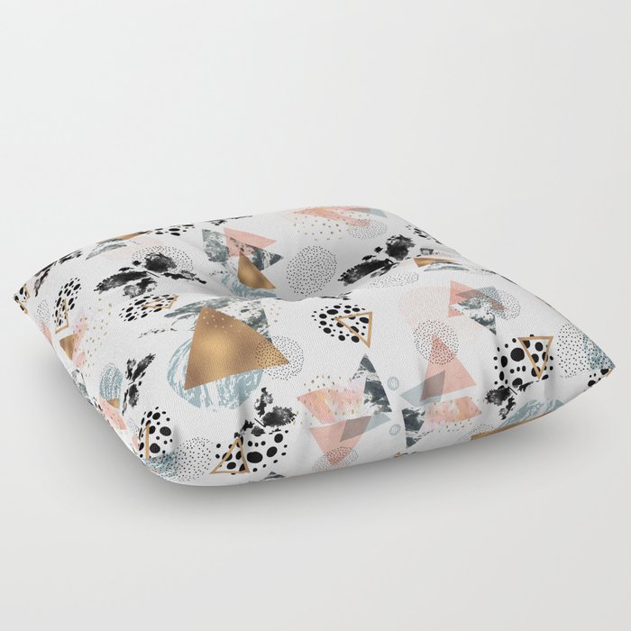 Abstract butterfly and geometric Floor Pillow