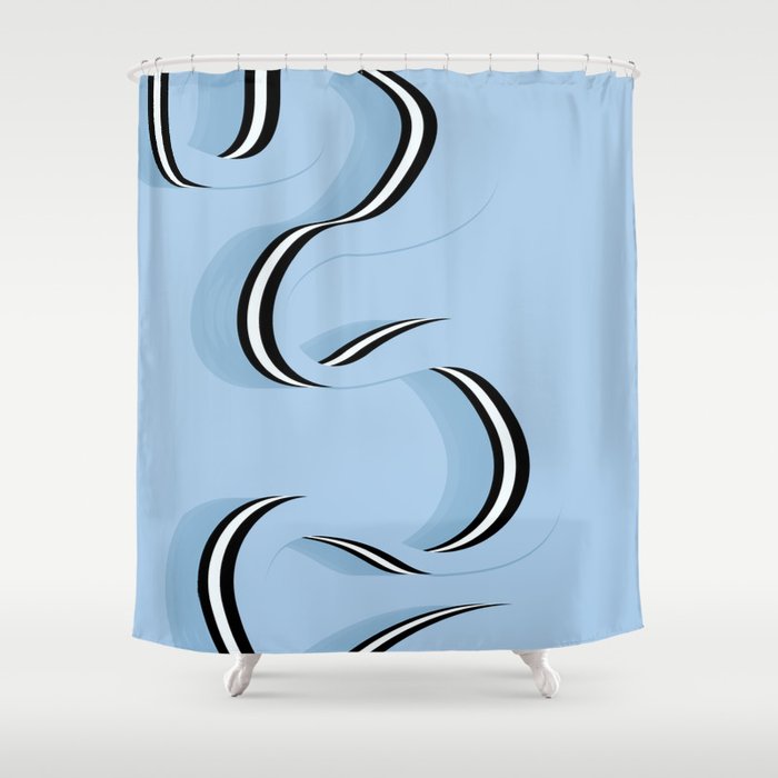 Stripes: Blue Shower Curtain