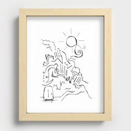allegory of the cave Recessed Framed Print