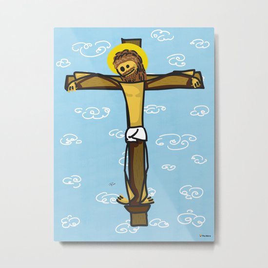 Jesus smiling Metal Print
