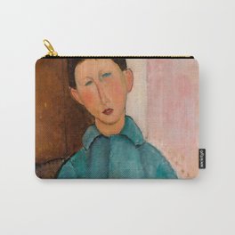 Amedeo Modigliani "Boy in a Blue Vest" 1918 Carry-All Pouch | Bluevest, Modigliani, Amedeo, Painting, Boy, Modi 