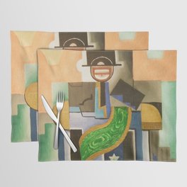 African King, Harlem Renaissance African American masterpiece portrait painting by Josef Čapek Placemat