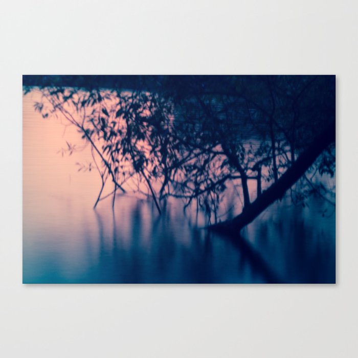 Tree in the lake Canvas Print