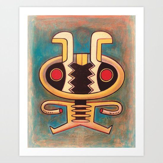 Google bot bee Art Print
