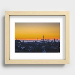 Copenhagen skyline Recessed Framed Print