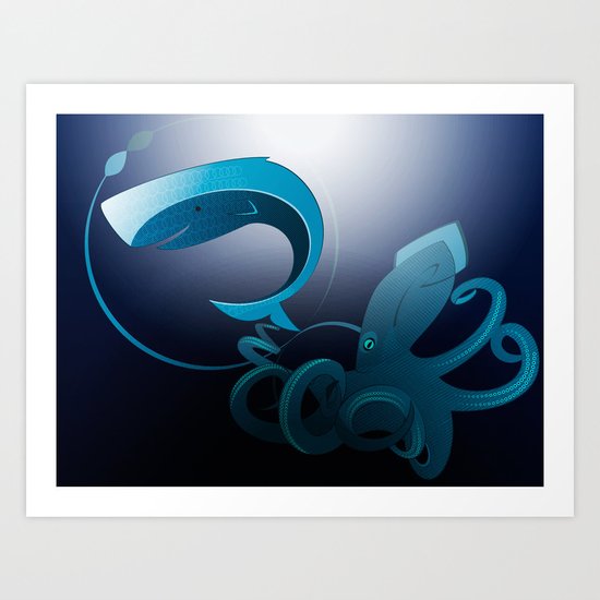 deep blue sea Art Print