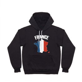 France Map - French Flag Francophile Hoody