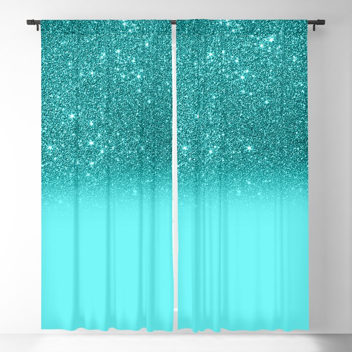 Turquoise Ombre Blackout Curtain