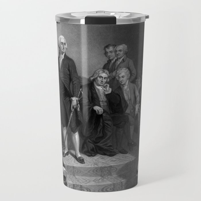 Washington Delivering His Inaugural Travel Mug