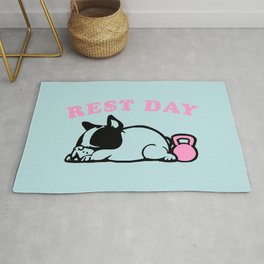 Rest Day Frenchie Rug