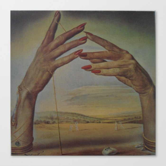 Portrait Of A Passionate Woman The Hands By Salvador Dali Canvas