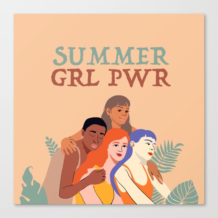 Summer Girl Power Canvas Print