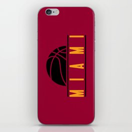 Miami basketball modern logo red iPhone Skin