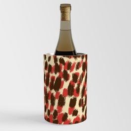 Brushstrokes leopard spots pattern var 4 Wine Chiller