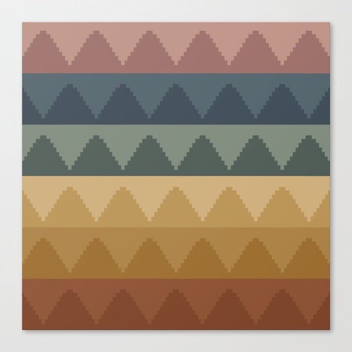 Geometric Pyramid Pattern LVIII Canvas Print