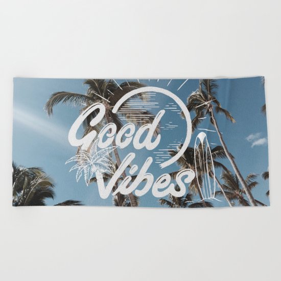 Good Vibes (summer) Beach Towel