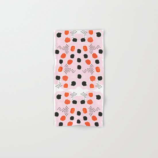 Uma - abstract minimal modern painting dorm college hipster trendy pastel painterly brushstrokes art Hand & Bath Towel