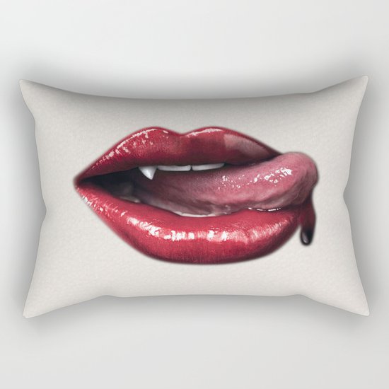 Lip and Blood Rectangular Pillow