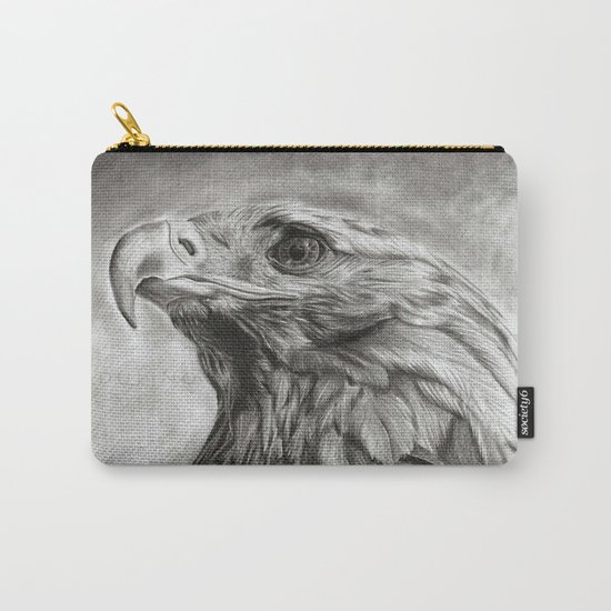 Eagle pencil drawing Carry-All Pouch