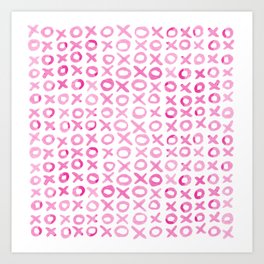 Xoxo valentine's day - pink Art Print
