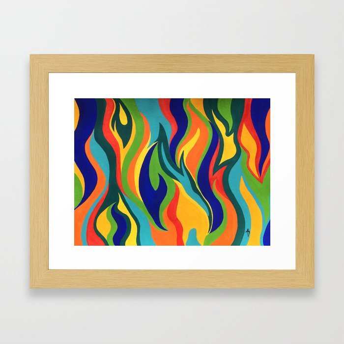 Colorful Abstract Shapes Framed Art Print