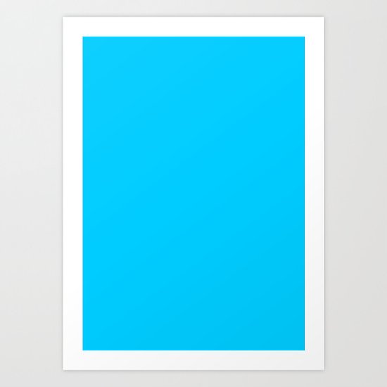 Vivid sky blue Art Print