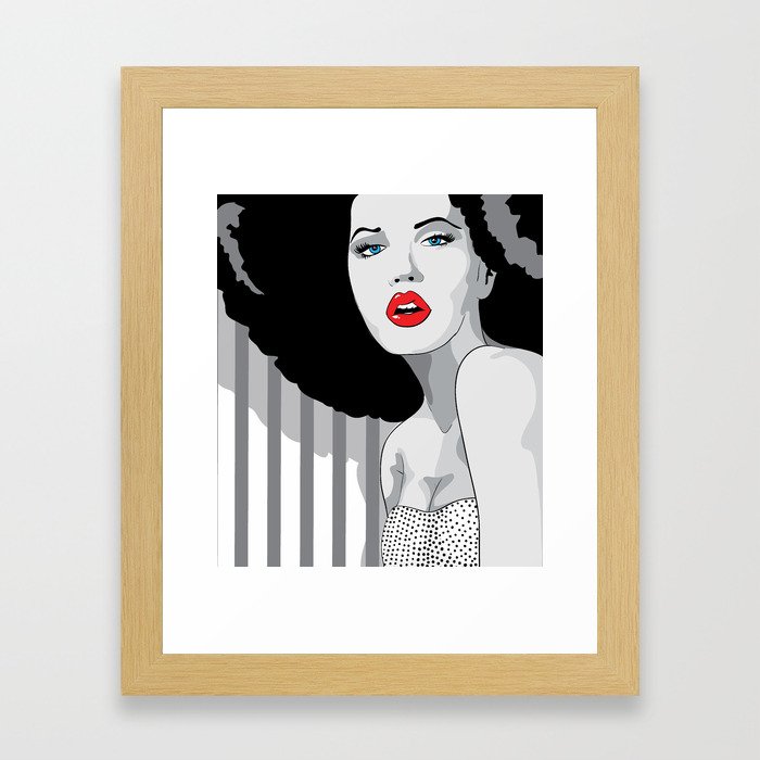Woman hair Framed Art Print