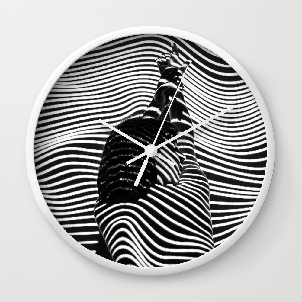 Minimalist Abstract Modern Ripple Lines Projected Woman Sensual