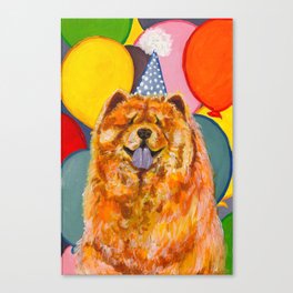 Chow Chow with Balloons Canvas Print