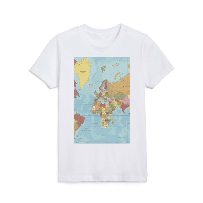 World Map Kids T Shirt
