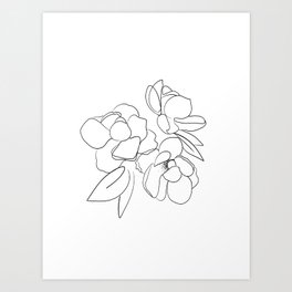 White Magnolias Art Print