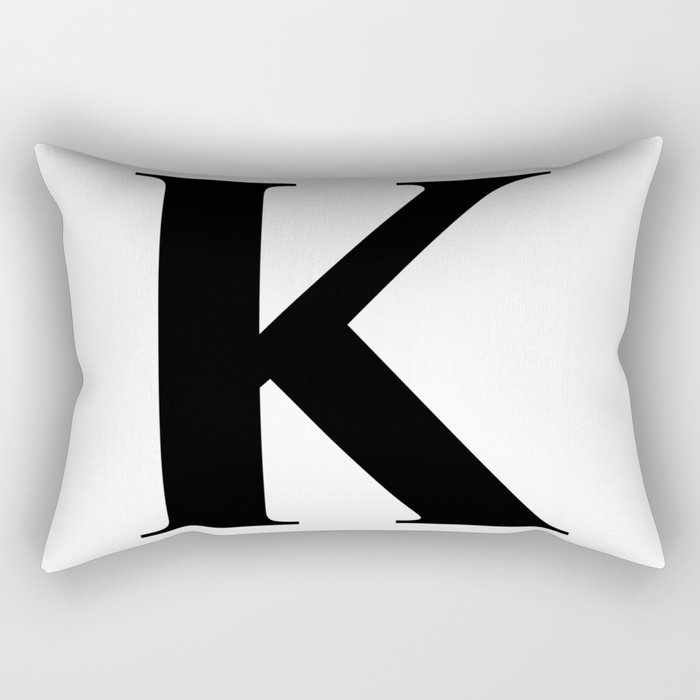 K MONOGRAM (BLACK & WHITE) Rectangular Pillow