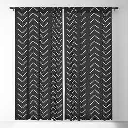 Boho Big Arrows in Black and White Blackout Curtain
