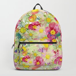 Watercolour Bush Wildflower Garden Backpack