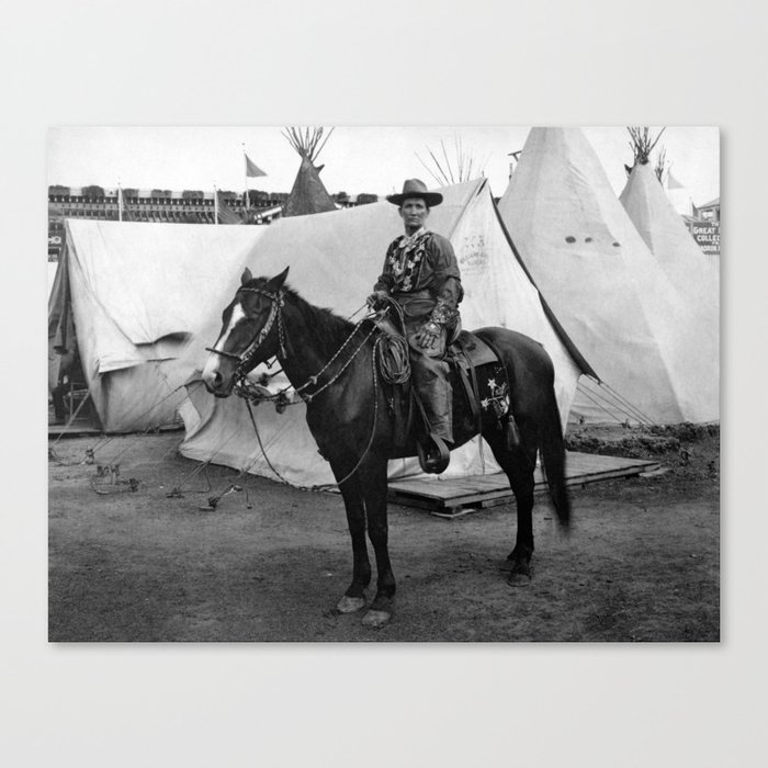 Calamity Jane on Horseback - 1901 Canvas Print