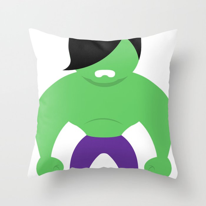 Emo Hulk Throw Pillow