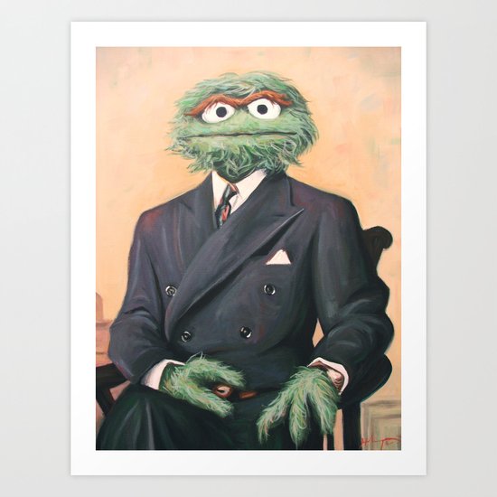 Sir Oscar Grouch Art Print