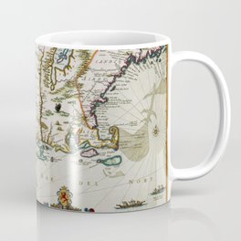1664 New York - New Amsterdam with Connecticut, Rhode Island, Cape Cod and New England - New Netherland Vintage Map illustration Mug