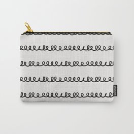 Squiggly Lines in Black and White Carry-All Pouch
