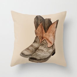 These Boots are Made for walking Throw Pillow
