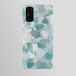 Scattered Seaglass II - Mint Seafoam Green Turquoise Blue Sea Beach Coastal Abstract Ocean Painting Android Case