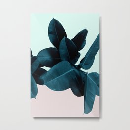 Blue Leaves Metal Print