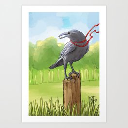 Message from Crow Art Print