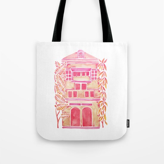 Tropical House – Pink Ombré Tote Bag